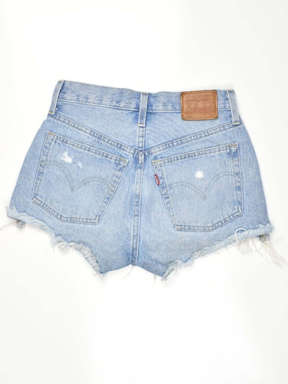 Levi's 501 Denim Cut Off Distressed Jean Shorts - 24 - Picture 2 of 8